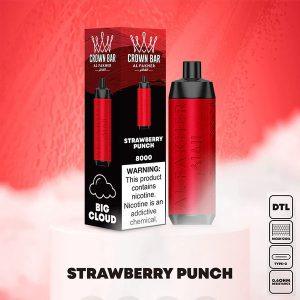 Al Fakher Crown Bar 8000 Puffs Strawberry Punch