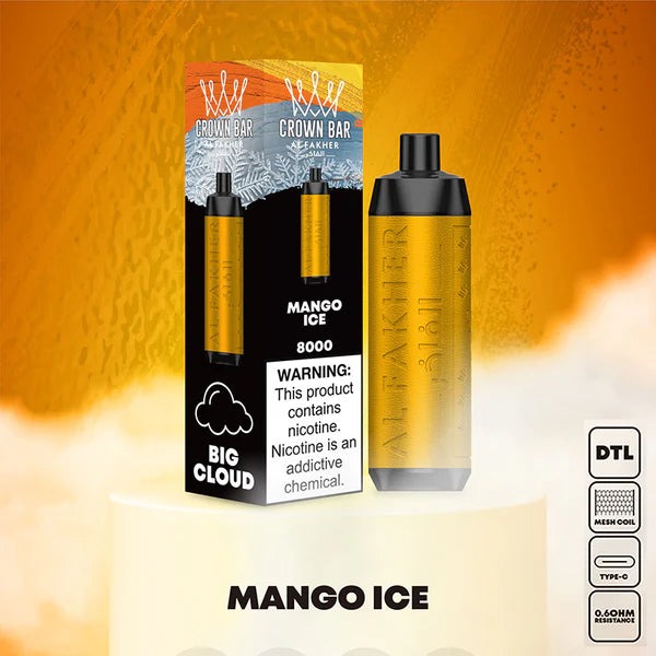 Al Fakher Crown Bar 8000 Puffs Mango Ice
