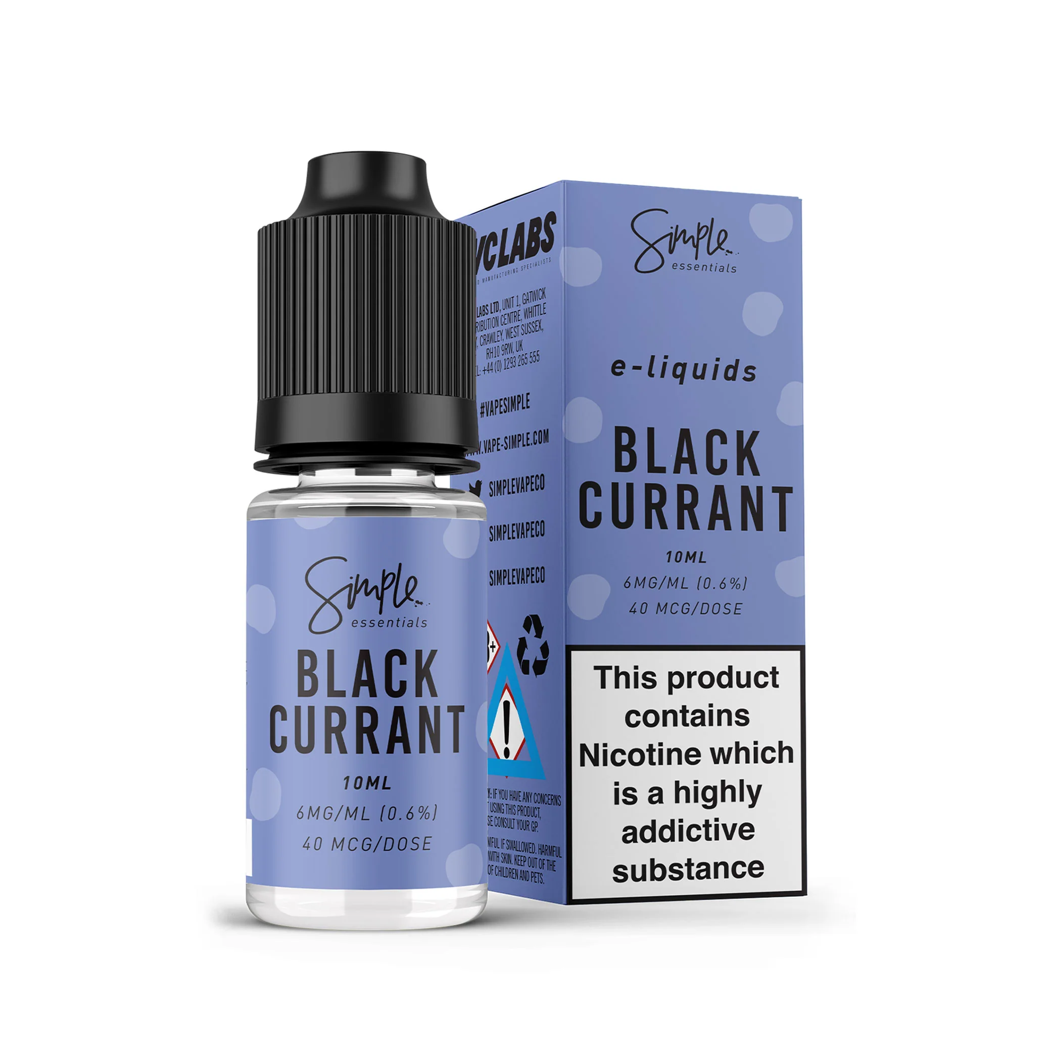 Simple Blackcurrant E-Liquid 10ml